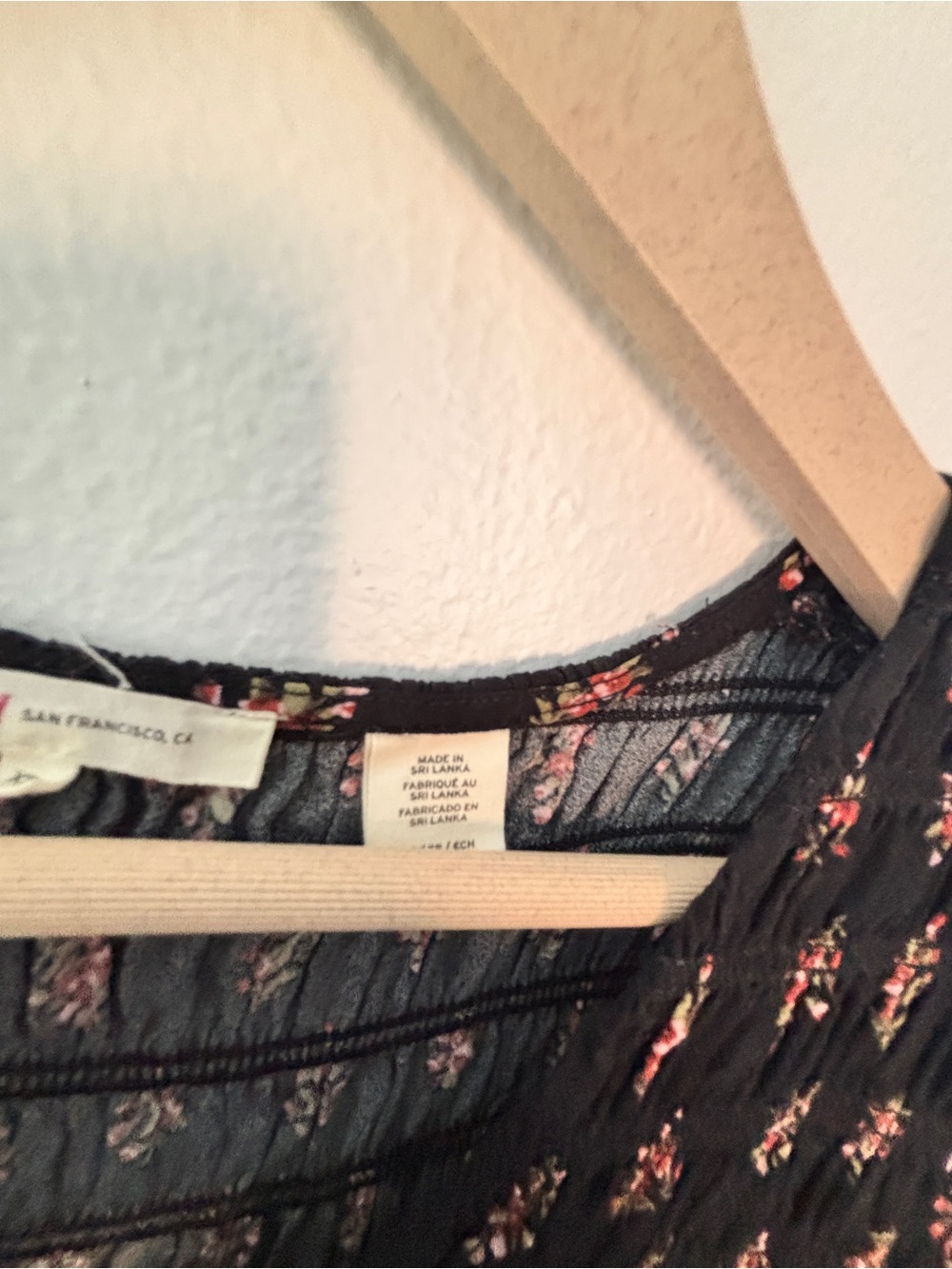 Levi's Black Midi V Neck Dress with Floral Print - Picture 9 of 16